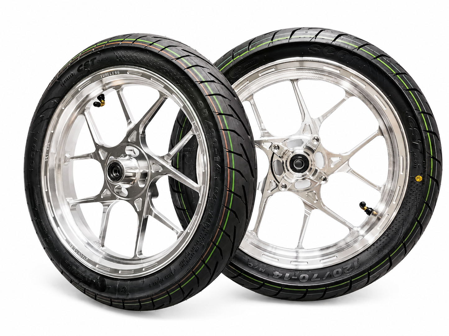 Tuttio yozma Chrome 14inch Super motos (CST)